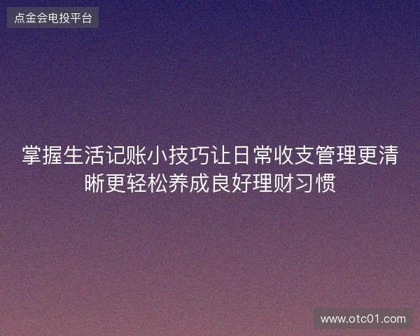 掌握生活记账小技巧让日常收支管理更清晰更轻松养成良好理财习惯 掌握生活记账小技巧让日常收支管理更清晰更轻松养成良好理财习惯